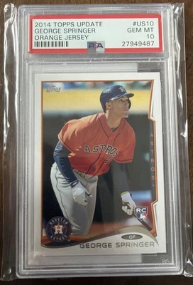 2014 Topps Update George Springer Rookie Card RC #US10 PSA 10 - Image 1 of 2