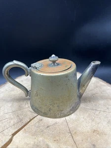 Vintage schwere verzierte Silber Teekanne versilbert angelaufene Markierungen am Boden - Bild 1 von 12