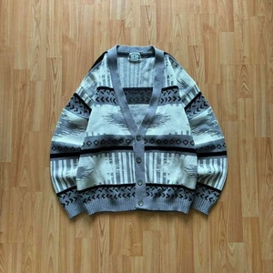 Vintage 90's Essential Made in USA aop Aztec style Strickjacke Gr. M! - Bild 1 von 6