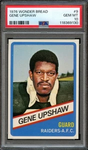 FB - 1976 Wonder Bread - #9 - Gene Upshaw - PSA 10 GEM-MT - Picture 1 of 2