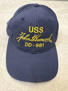 Cappello USS John Hancock DD-981 berretto a scatto posteriore ricamato US Navy Destroyer uomo - Foto 1 di 7