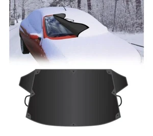 BDK New Magnetic Windshield Snow Cover Frost Guard Black Fits Most Cars & Truck - Picture 1 of 6