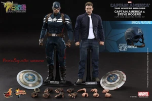 Hot Toys 1/6 Mms243 El Soldado de Invierno: Capitán América y Steve Rogers En Stock - Imagen 1 de 6