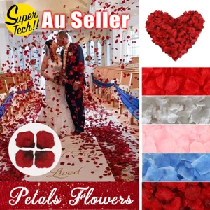 1000x Artificial Silk Petals Flowers Fake Rose Petal Wedding Flower Decoratio AU - Picture 1 of 14