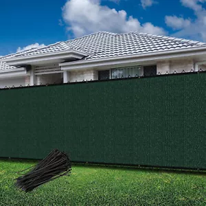 6 Fuß hoher Zaun Sichtschutz Schatten Abdeckung Windschutz Netz Garten-Grün Anti-UV - Bild 1 von 10