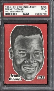 1984-91 O'Connell & Son # 235 Frank Thomas Ink Mini Prints PSA 9 Mint - Bild 1 von 2