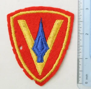 Original WWII USMC 5th Marine Division Patch Wool - Picture 1 of 2