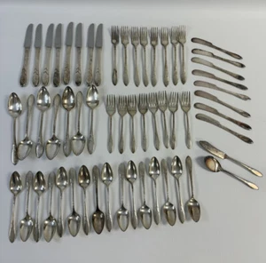 Oneida Community Plate LADY HAMILTON 57pc Set 8 Place Setting Flatware - Picture 1 of 16