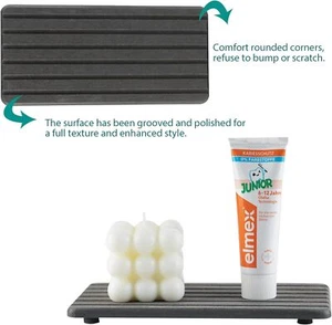 2PCS Water Absorbent Diatomite Coasters - Non-Slip Stone Trays for Soap & Plants - Picture 1 of 7