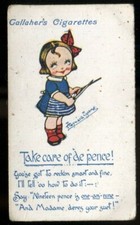 Tobacco Card, Gallaher, KUTE KIDDIES SERIES, 1916, Take Care of De Pence, #15
