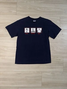 Vintage Y2K Skate Graphic T-Shirt Youth XL Navy Hip Hop Grunge Skate - Picture 1 of 7