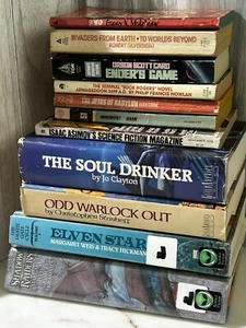 VTG Sci Fi book mixed lot PB & HC Jo Clayton Glen Cook Malzberg Isaac Asimov - Picture 1 of 14