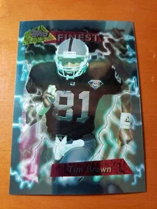 1995 Topps Finest JUMBO #2 Tim Brown HOF RARE ODDBALL Oakland Las Vegas Raiders - Photo 1 sur 3