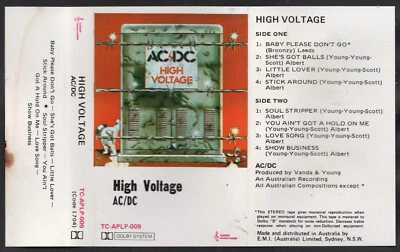 1975 MUSIC AUDIO CASSETTE TAPE - [ALBUM: HIGH VOLTAGE] GROUP: AC-DC [AUSTRALIA] - Image 1 of 4