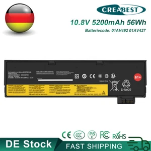 5.2Ah 10.8V 01AV425 01AV422 Akku For Lenovo ThinkPad T580 T480 T470 SB10K9758 - Afbeelding 1 van 12