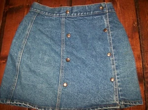 Gap vintage denim jean SKIRT SNAP UP FRONT SIZE 10 - Picture 1 of 6