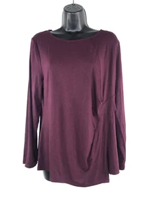 Vince Camuto Womens Size XL Long Sleeve Ruched Detail Blouse Top - Picture 1 of 6