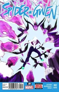 SPIDER-GWEN #2 2a variante de impresión azul logotipo araña-verso marvel 2015 120722 xs9 - Imagen 1 de 1