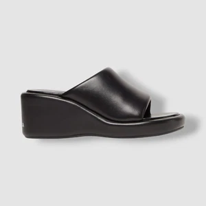 $850 Balenciaga Women's Black Rise Wedge Slide Sandal Shoes Size 38 - Picture 1 of 6