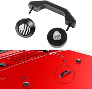 Bumper Hood Stops & Footman' Loop Bracket Set for Jeep Wrangler JK JKU 2007-2018 - Picture 1 of 6
