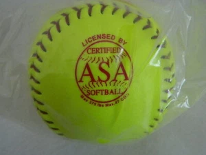 New A.D. AD Starr ASA Certified Spirit Fastpitch Yellow Softball – Sealed - Picture 1 of 5