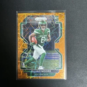 2021 PANINI PRIZM FOOTBALL ROOKIE ORANGE LAZER ELIJAH MOORE RC Q1065 - Picture 1 of 2