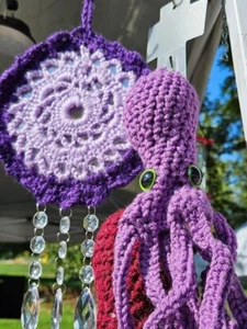 Handmade Crochet Octopus Stuffed Squishy Toy - Picture 1 of 7