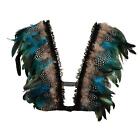 Feather Shawl Prop Festival Lace Collars DIY Adjustable Rave Wear Dance Party