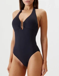 NUEVO MELISSA ODABASH Core Collection 'Tampa' Traje de Baño de Una Pieza Talla 14 Negro - Imagen 1 de 6