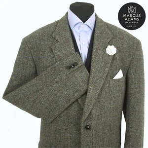 Harris Tweed Jacket Blazer Size 50R Herringbone Windowpane Check Hacking Hunting - Picture 1 of 12