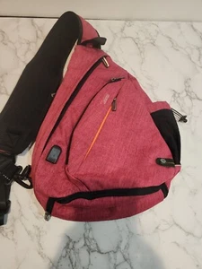 TUDEQU Rucksack Sling Bag Triangular Pink - Bild 1 von 10