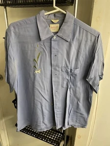 ALTRI vestiti vintage anni 50! Camicia BRENT HUNTING WESTERN ROCKABILLY RICAMATA - Foto 1 di 7