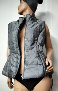 NEW - NEW YORK & COMPANY Gray Vest Jacket Puffer Size L Woman NEW 007 - Picture 1 of 24