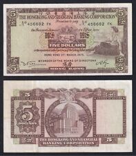Hong Kong 5 Dollars 1975 P 181f BB / VF A-10
