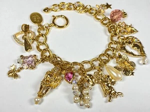 KIRKS FOLLY Gold Tone Charm Bracelet Midsummer Night's Dream - Picture 1 of 19