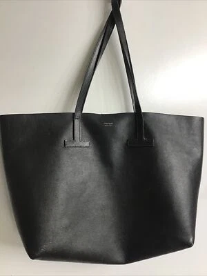 Cartera de Mano Tom Ford Cuero Grano Negro Abierta Doble Asa Forro Gamuza Talla L Foto 1 de 4
