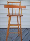 Vintage Doll High Chair w/Movable Tray 29" x 12" x 11" Varnished Solid Wood