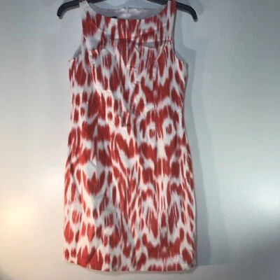 Vestido Jones New York Rojo/Blanco Sin Mangas Midi Carrera Mujer Talla 12 Foto 1 de 4
