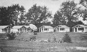 Mann's Motor Court Clarendon Vermont Postcard - Picture 1 of 2