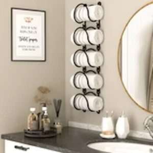 Wallniture Boto Towel Rack, Rustic Wall Decor Bathroom Organizer (Set of 5) - Picture 1 of 1