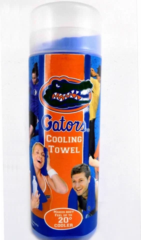 Northwest Florida Gators Sports collegiate blue Cooling Comfort Towel NEW Sealed Cover