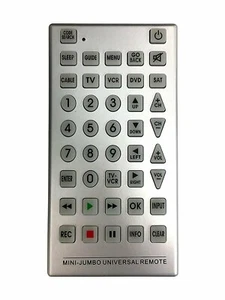 Universal Mini Jumbo Remote Control for TVs, VCRs, DVD Players, SATELLITE  - Picture 1 of 3