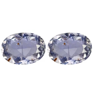 3,50 quilates VS [par de 2 piezas] exclusivo ovalado 9,5 x 6,9 mm púrpura azul iolita natural - Imagen 1 de 5