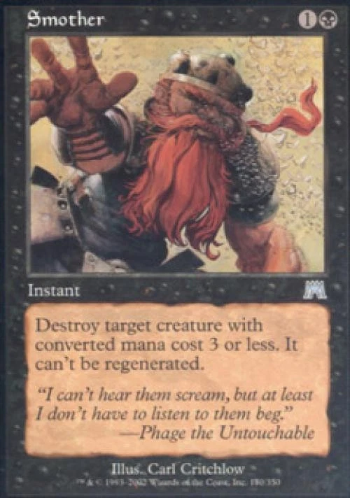 Smother - Light Play MTG Onslaught - Image 1 of 1