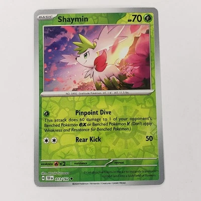 SV05: Temporal Forces #013/162 Shaymin Reverse Holo - Image 1 of 2