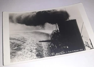 Going On The Range RPPC Postkarte Schlachtschiff 1. Weltkrieg unbespielt - Bild 1 von 4