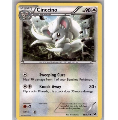 Cinccino (89) Regular Uncommon XY - Fates Collide 89/124 NM - Image 1 of 2