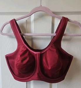 Wacoal Simone Sport Underwire Bra 855170 40DD Red Adjustable Support Comfort - Picture 1 of 6
