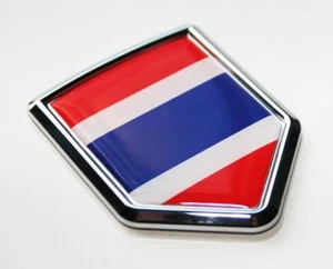 Thailand, Thai Flag Decal Car Chrome Emblem Sticker - Foto 1 di 2