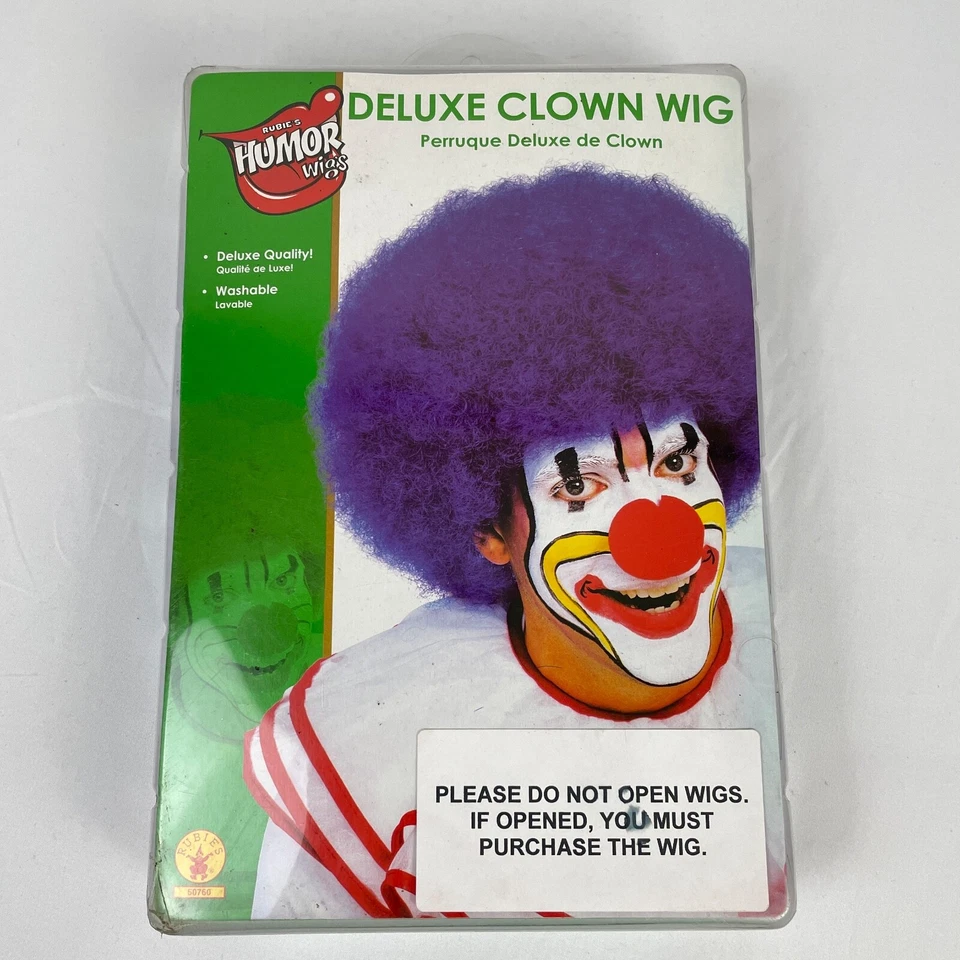 鲁比幽默豪华小丑假发蓝色服装剧院新品 — 第 1/4 张图片